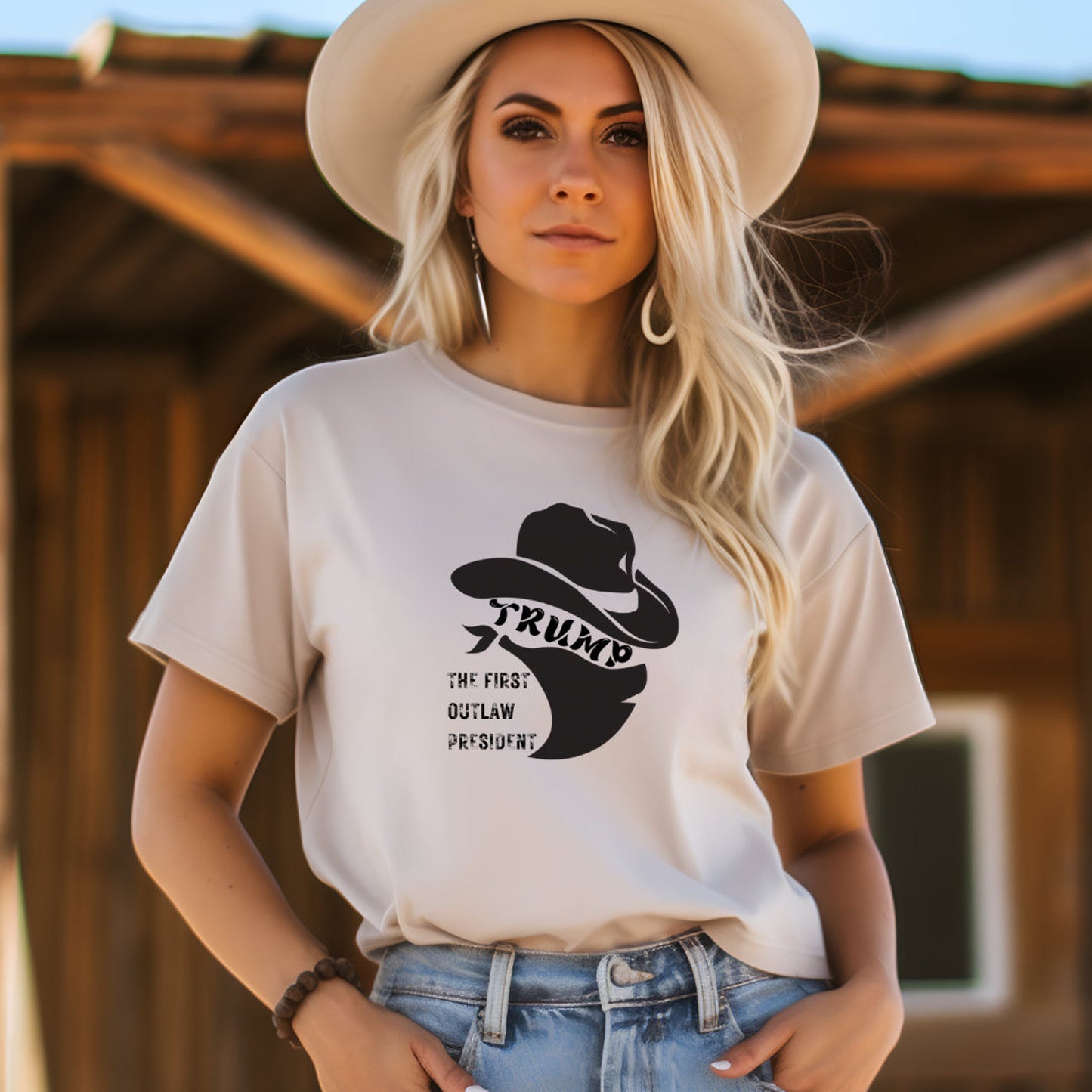 Trump – Der erste Outlaw-Präsident – T-Shirt, Republikanisches Shirt, Konservatives Shirt, Geschenkidee für Republikaner, Anti-Demokraten-Shirt, Republikanische Bekleidung – T-Shirt & Hoodie