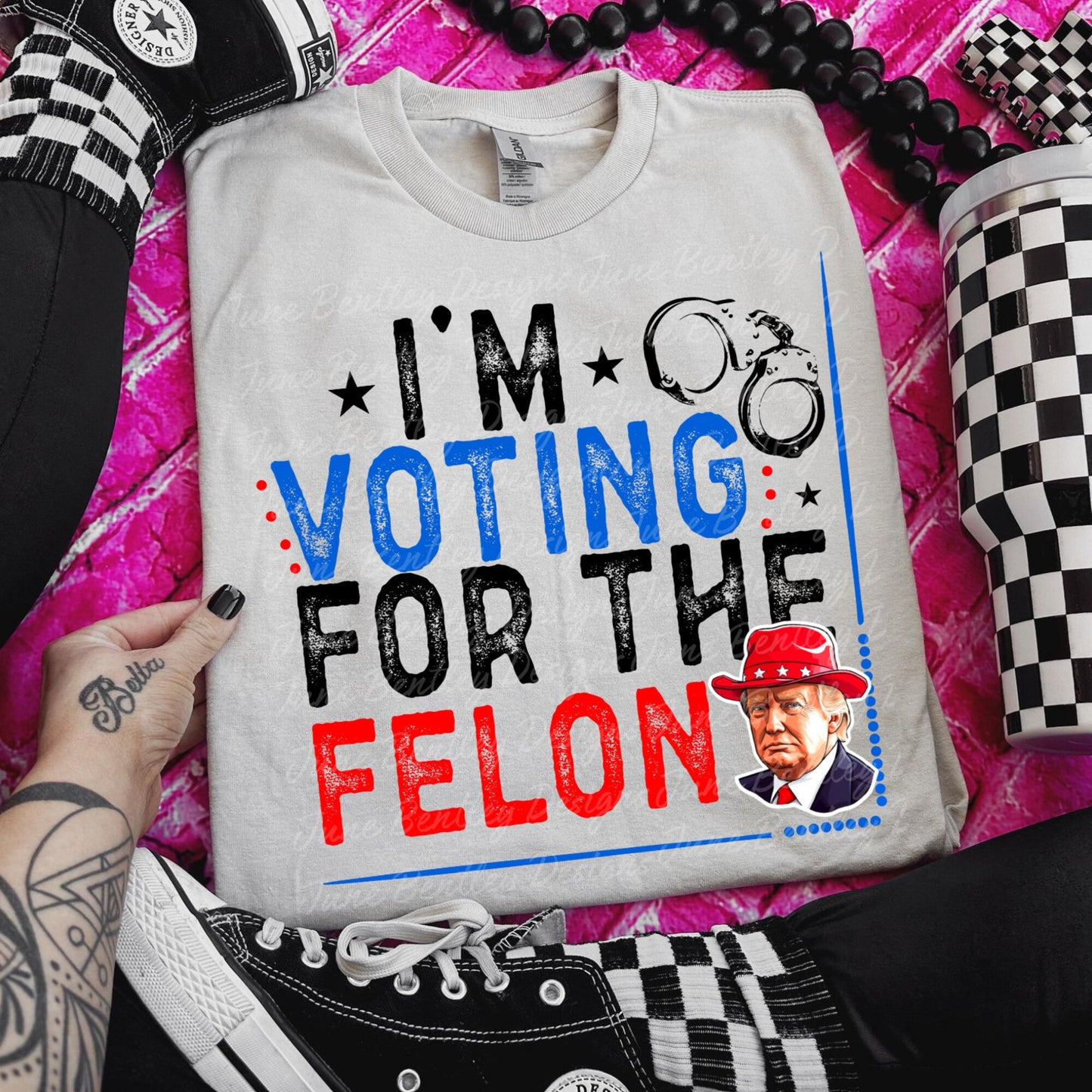 Ich wähle FeI0n 2024 T-Shirt, Trump 2024 Shirt, FeI0n 2024 Shirt, Trump Flag 2024 Shirt, Trump Face Shirt T-Shirt & Hoodie