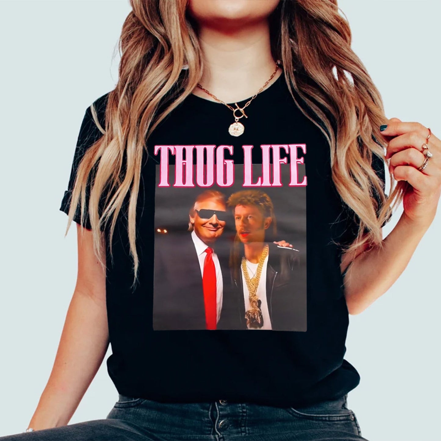 Trump und J@e Dirt Thug Life Shirt, Trump Thug Life Shirt, Viral Trump Shirt, Geschenke für Republikaner, Trump Thug Life T-Shirt & Hoodie