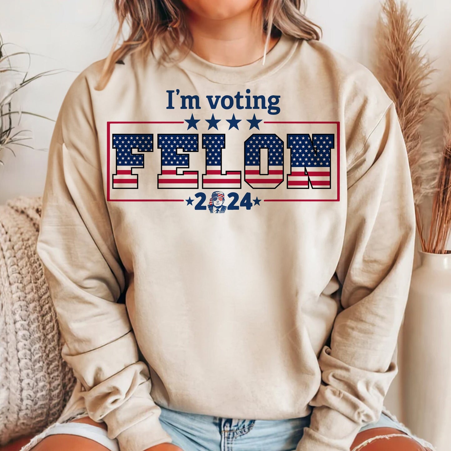 Ich wähle FeI0n 2024 T-Shirt, Trump 2024 Shirt, FeI0n 2024 Shirt, Trump Flag 2024 Shirt, Trump Face Shirt T-Shirt & Hoodie