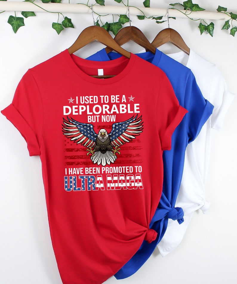 Früher war ich ein Unmensch, jetzt bin ich zum Ultra Maga befördert worden – T-Shirt, 4. Juli-Shirt, Trump-Shirt, amerikanisches T-Shirt & Hoodie