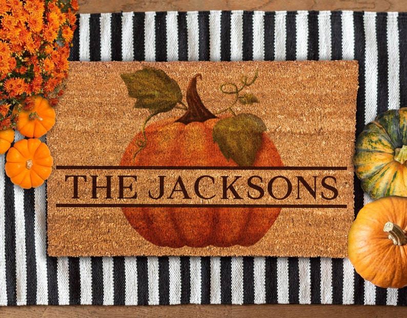 Herbstliche Willkommens-Fußmatte, Herbstmotiv-Fußmatte, Halloween-Fußmatte 0924