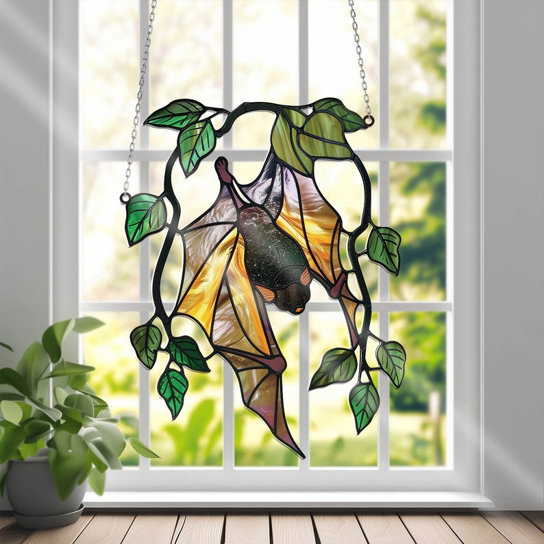 Fledermaus-Acryl-Fensterhänger-Sonnenfänger-Ornament Halloween-Fensterhänger-Sonnenfänger-Ornament 0924