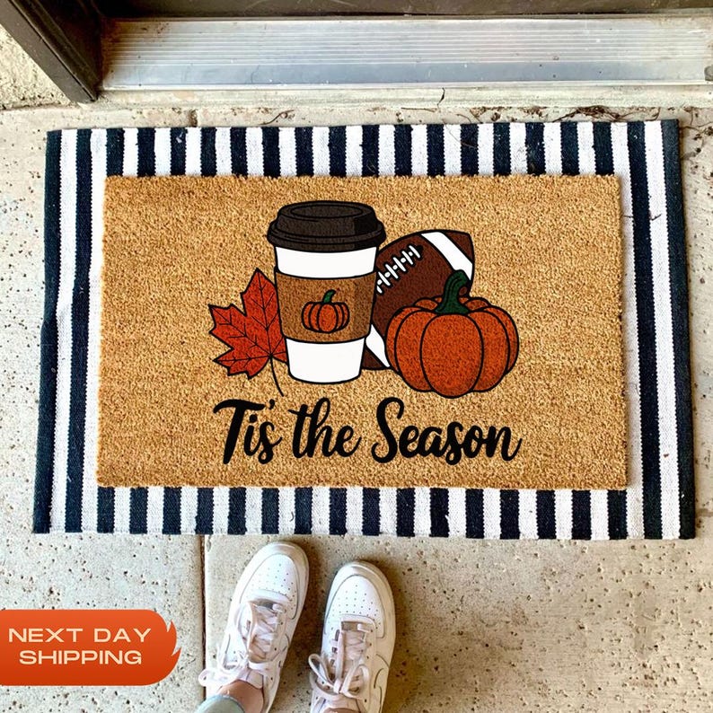 Tapis de porte « C'est la saison » - Tapis de porte d'Halloween 0924