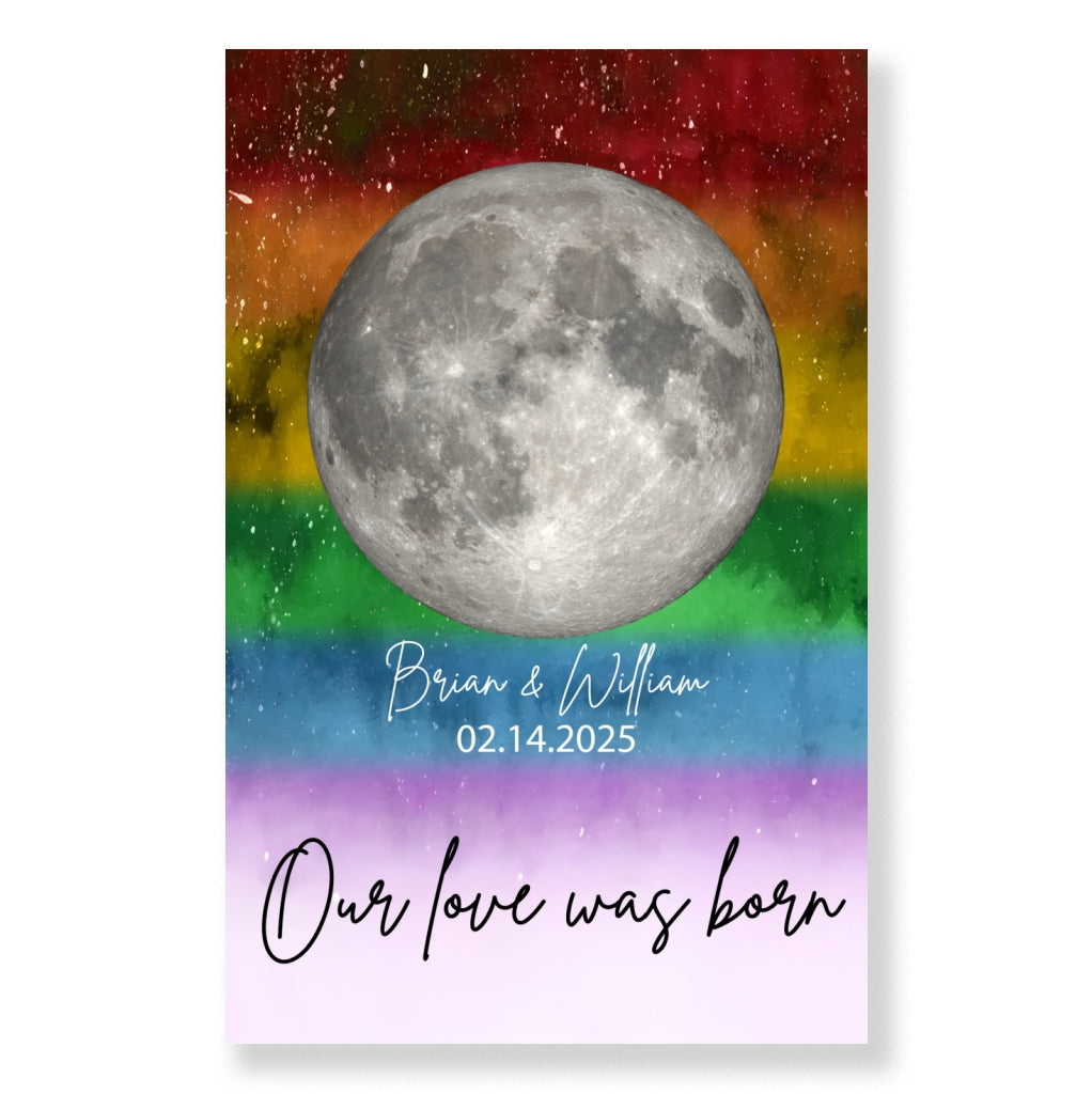 Our Love Was Born - Personalized LGBT Support Canvas And Poster