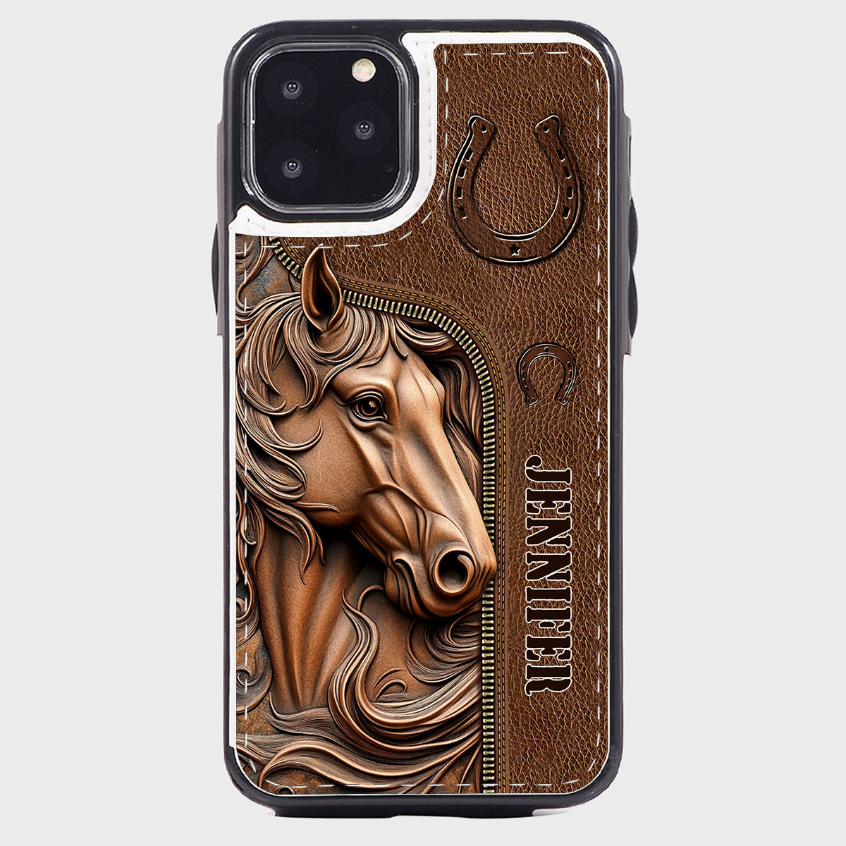 Easily Distracted By Horses - Personalized Horse Foldable Wallet Phone Case