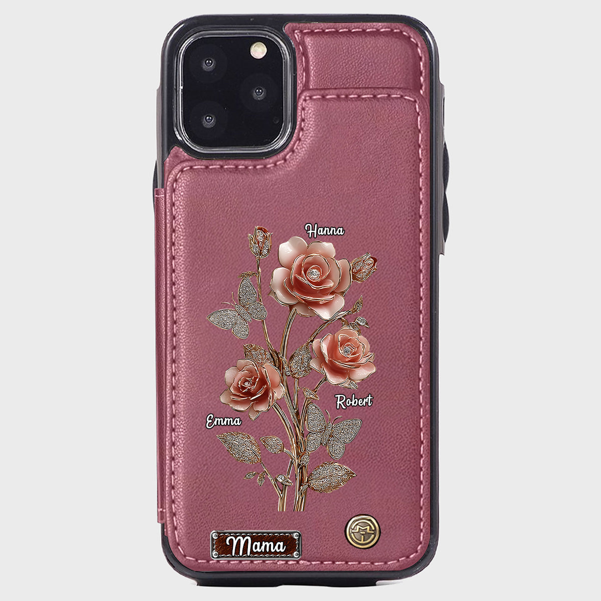 Mother And Roses - Personalized Mother Wallet Phone Case