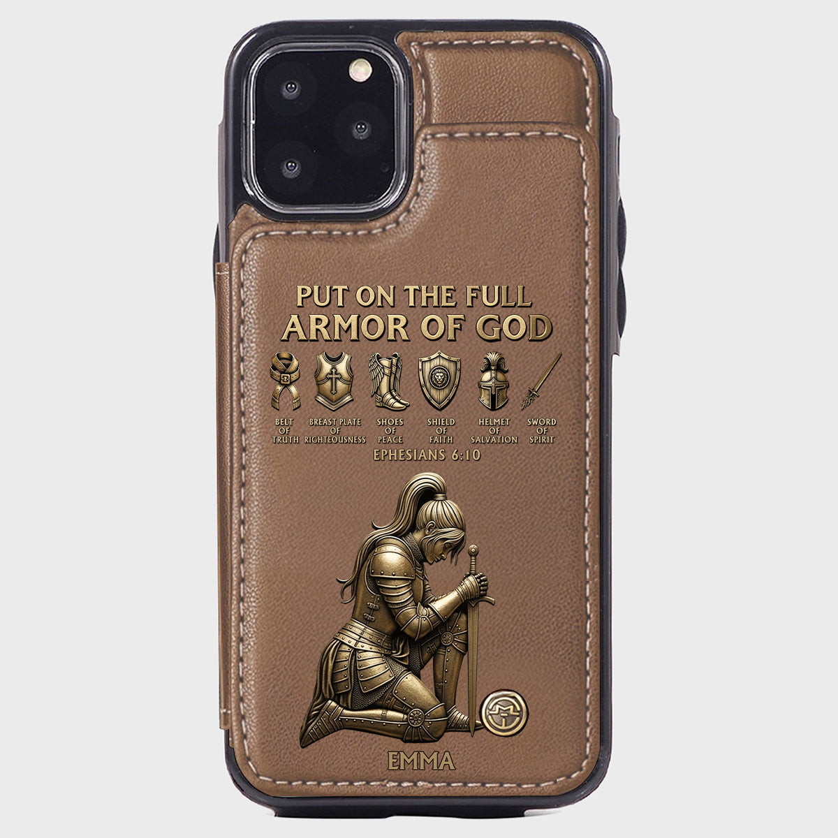 Put On The Full Amor Of God - Personalized Christian Wallet Phone Case