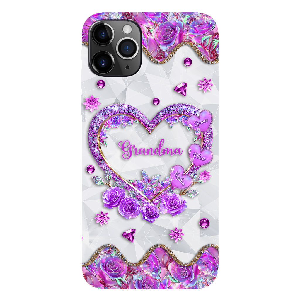 Grandma's Mom's Sweethearts - Personalized Grandma Full Print Phone Case