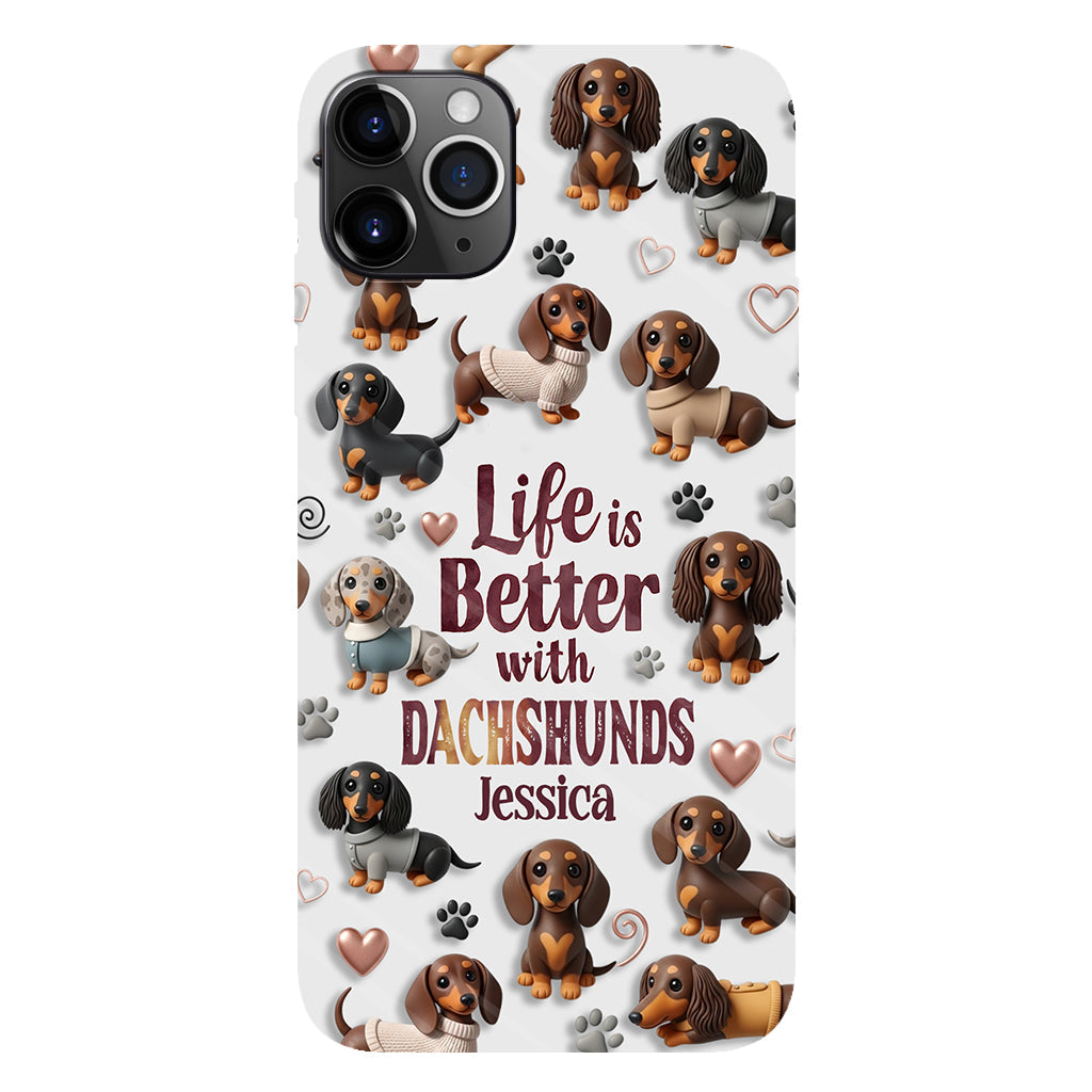 Just A Girl Who Loves Dogs - Personalized Dog Full Print Phone Case