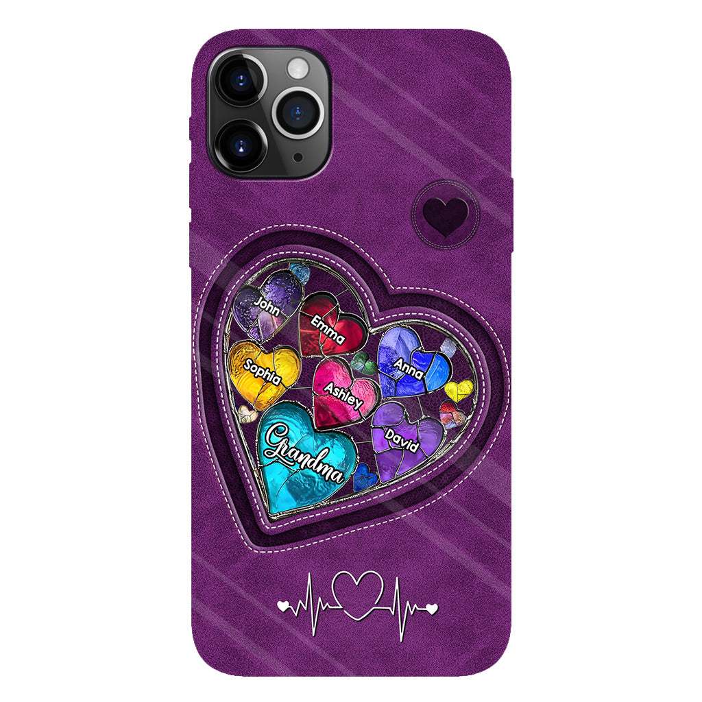 Grandma's Mom's Sweethearts - Personalized Grandma Full Print Phone Case