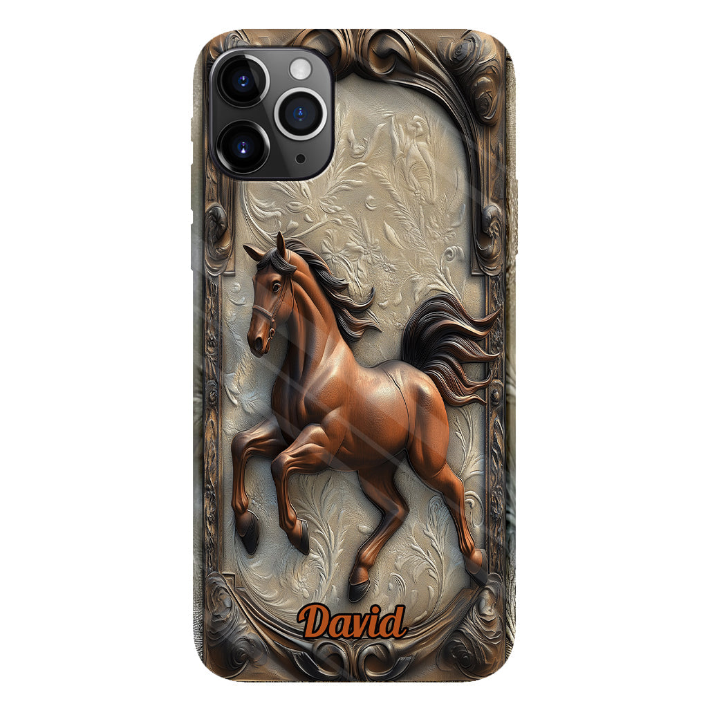 Love Horse - Personalized Horse Full Print Phone Case