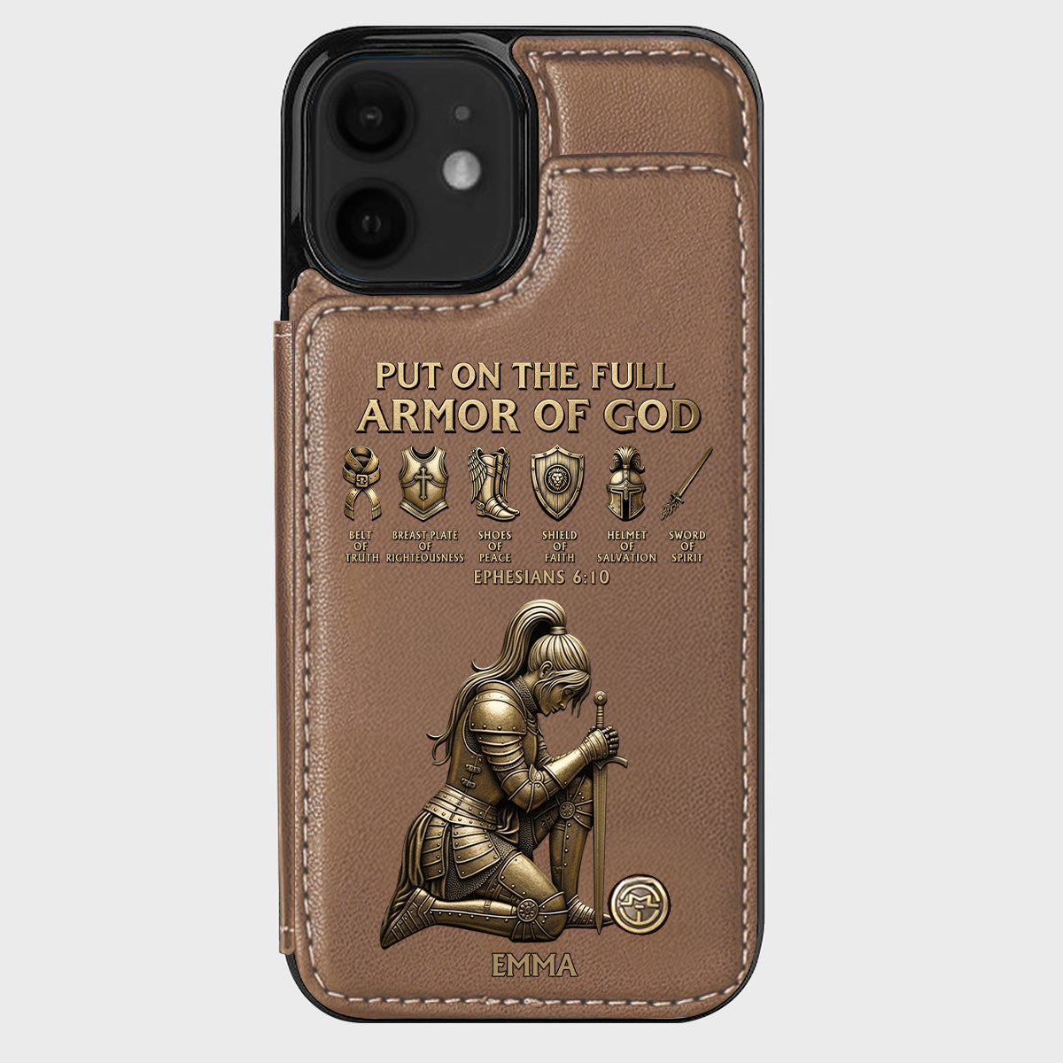 Put On The Full Amor Of God - Personalized Christian Wallet Phone Case