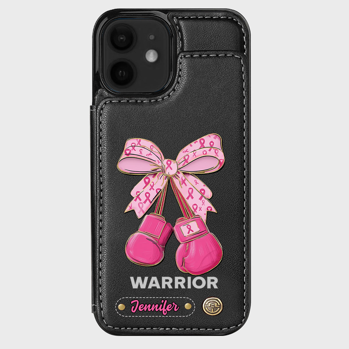 Warrior - Personalized Breast Cancer Awareness Wallet Phone Case