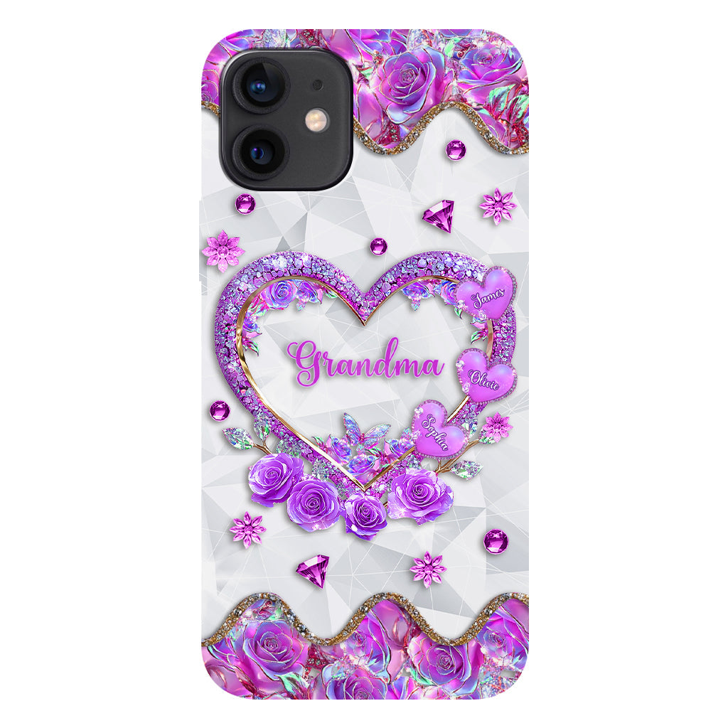 Grandma's Mom's Sweethearts - Personalized Grandma Full Print Phone Case