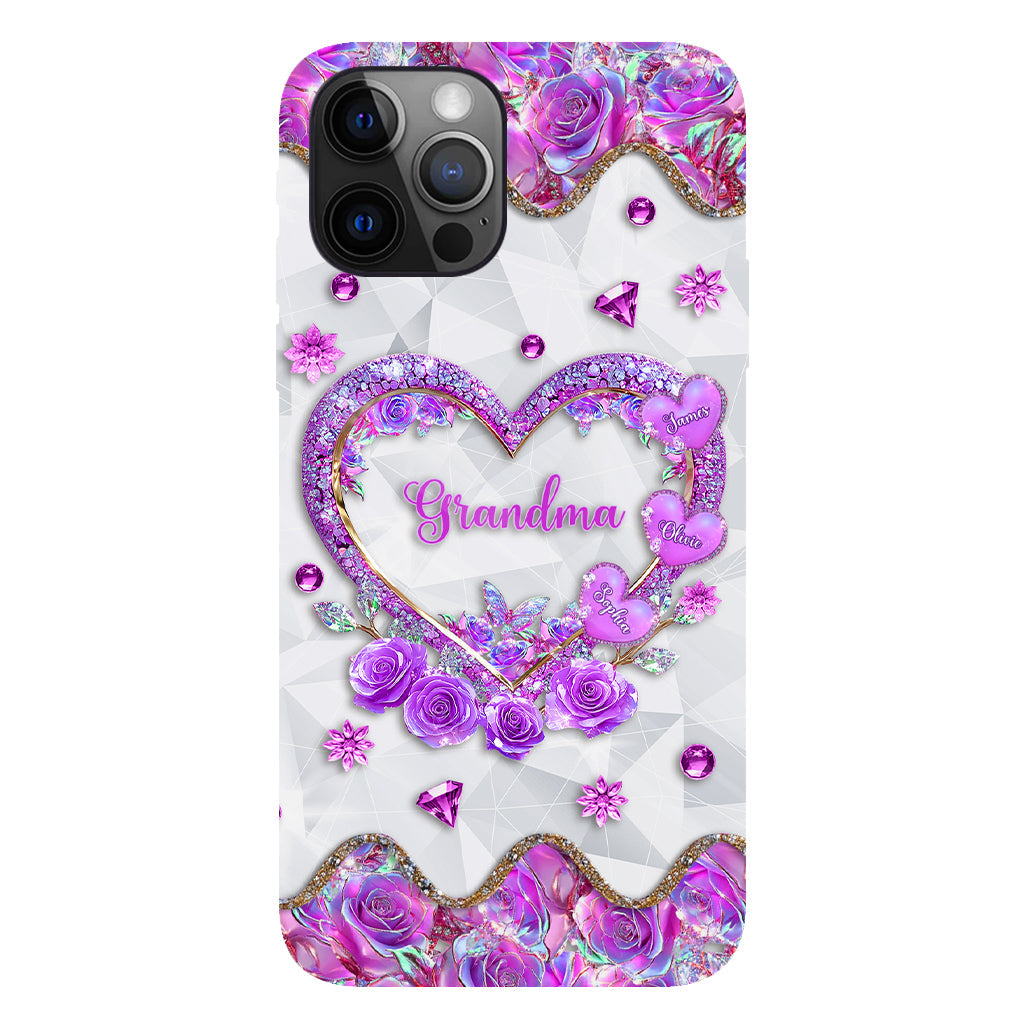 Grandma's Mom's Sweethearts - Personalized Grandma Full Print Phone Case
