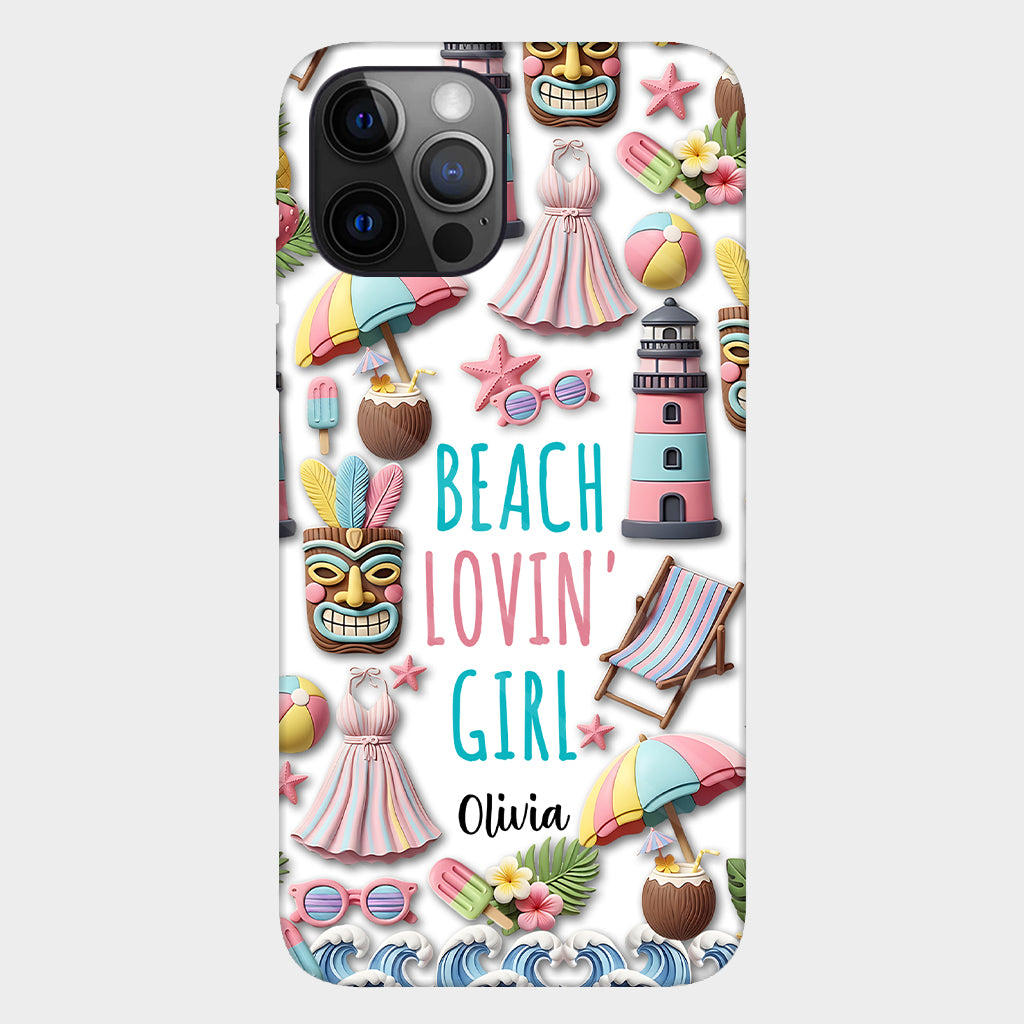 Beach Lovin' Girl - Personalized Sea Lover Full Print Phone Case
