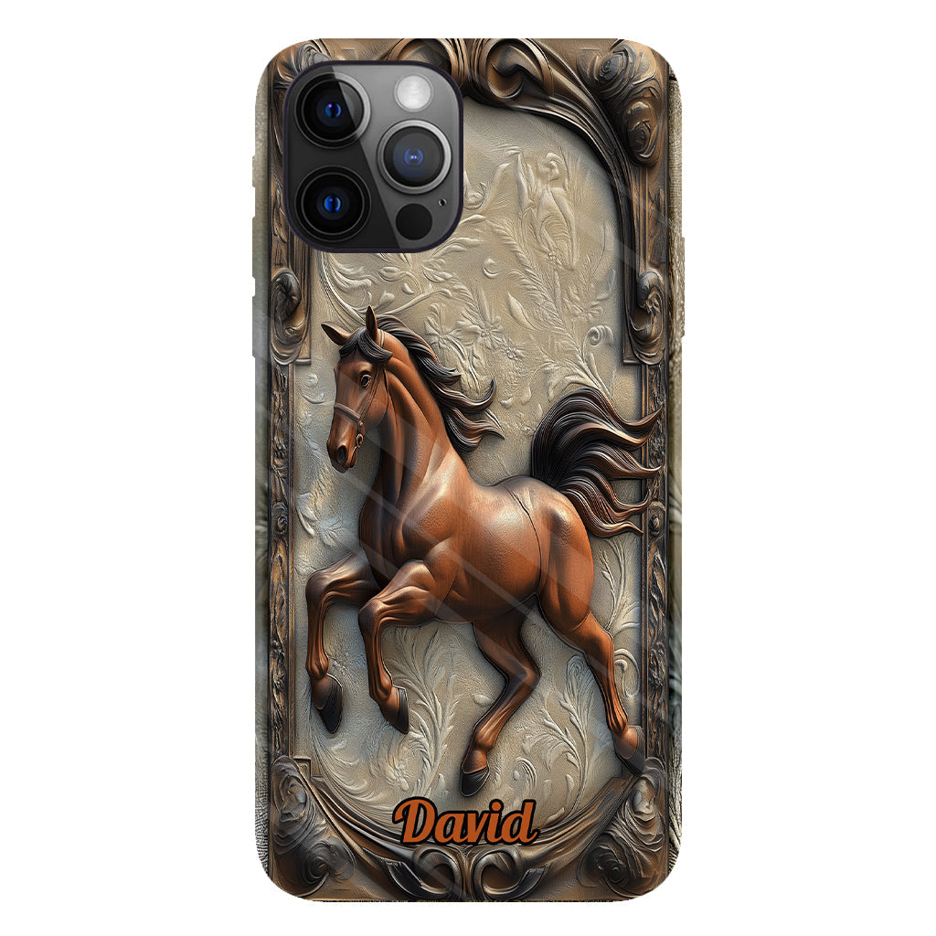 Love Horse - Personalized Horse Full Print Phone Case