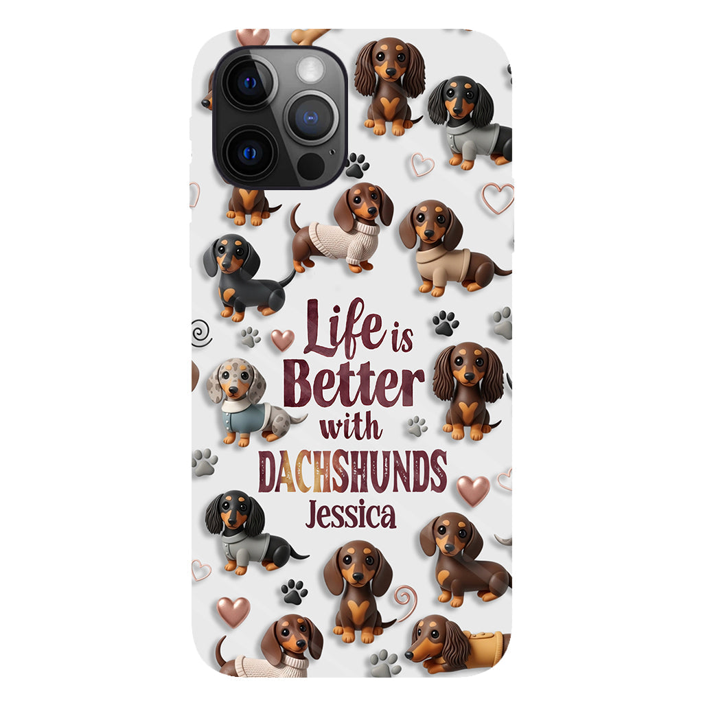 Just A Girl Who Loves Dogs - Personalized Dog Full Print Phone Case
