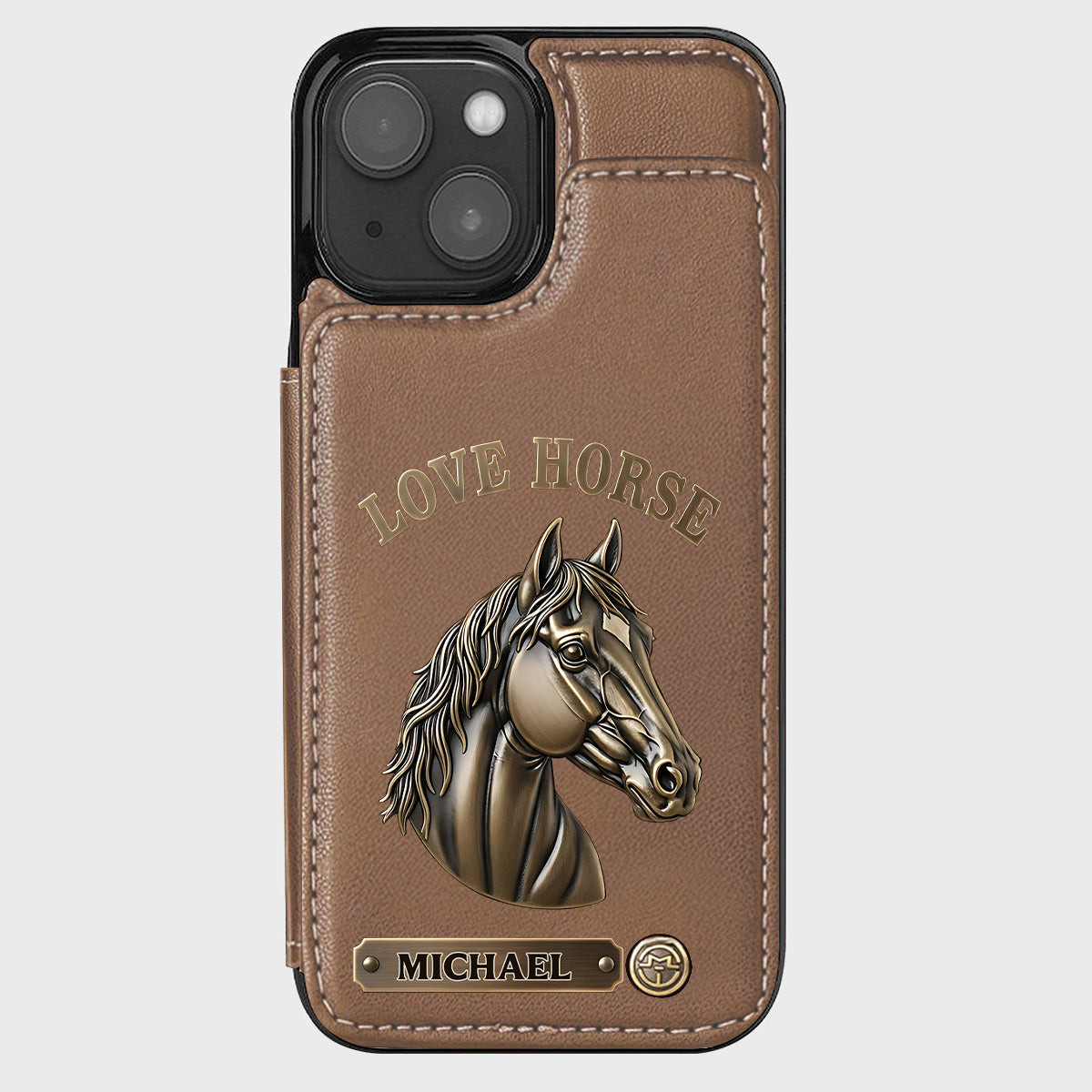 Love Horse - Personalized Horse Wallet Phone Case