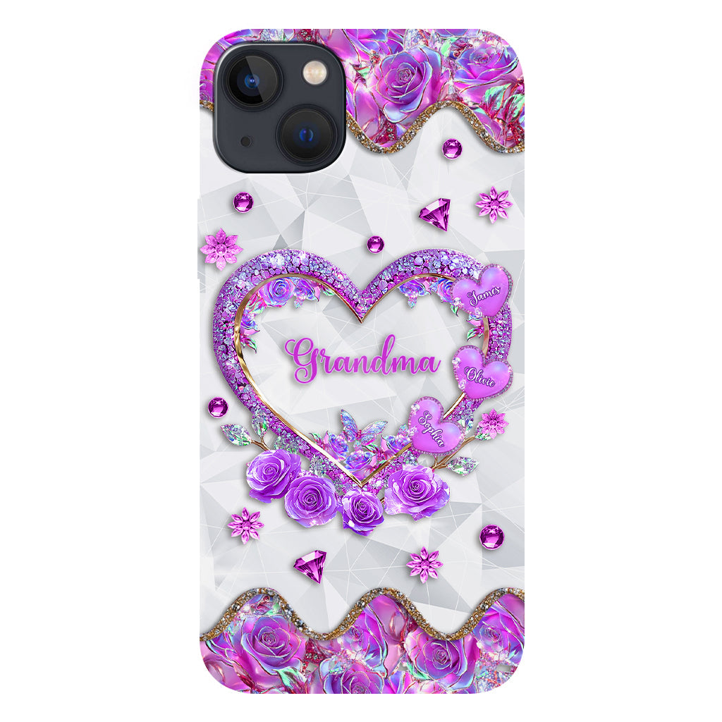 Grandma's Mom's Sweethearts - Personalized Grandma Full Print Phone Case