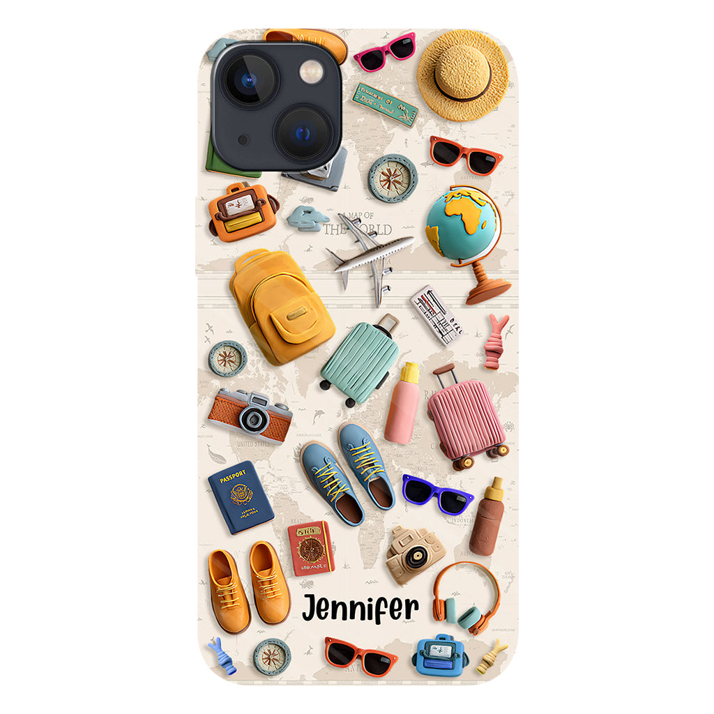 Just A Girl Who Loves Traveling - Personalized Travelling Full Print Phone Case