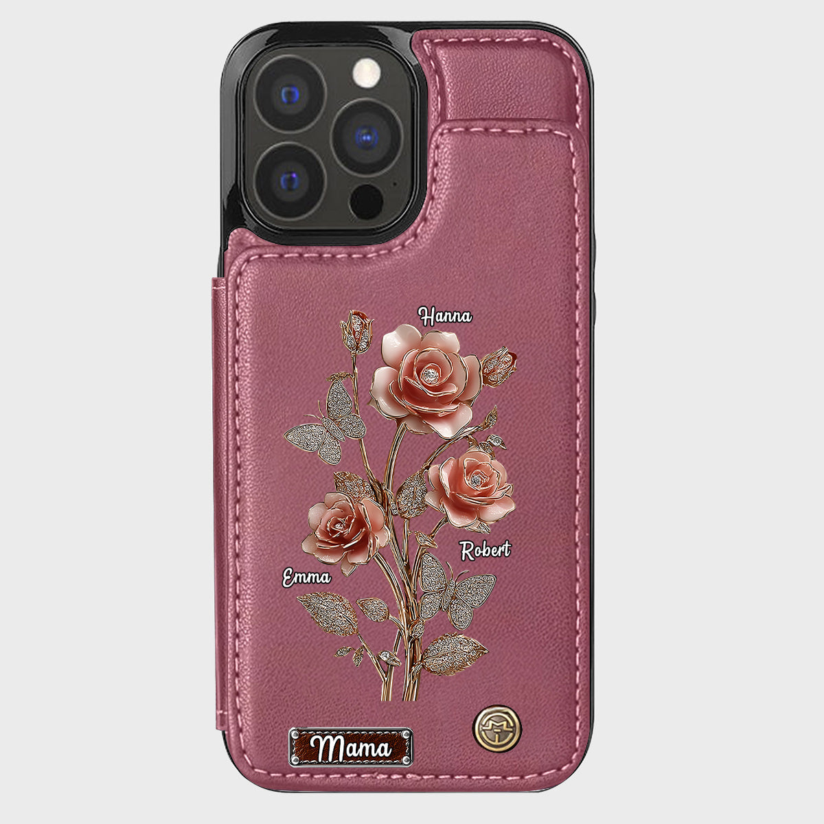 Mother And Roses - Personalized Mother Wallet Phone Case