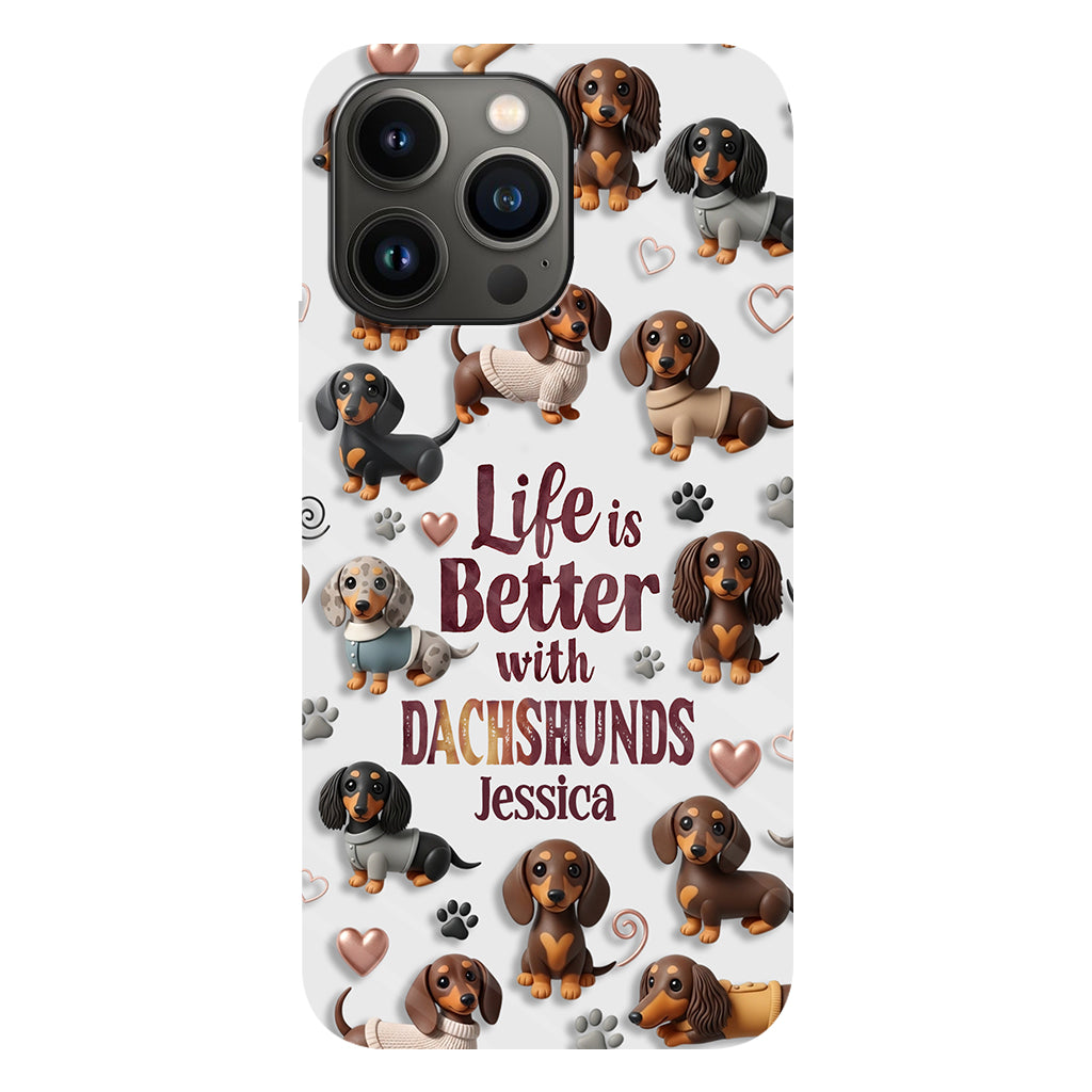 Just A Girl Who Loves Dogs - Personalized Dog Full Print Phone Case
