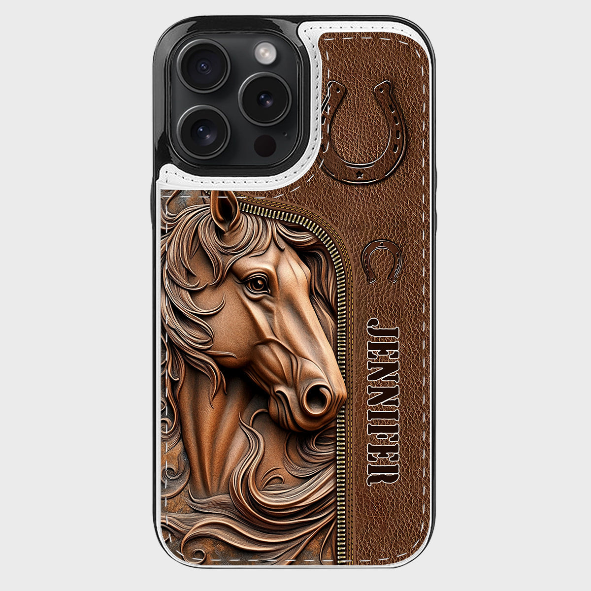 Easily Distracted By Horses - Personalized Horse Foldable Wallet Phone Case