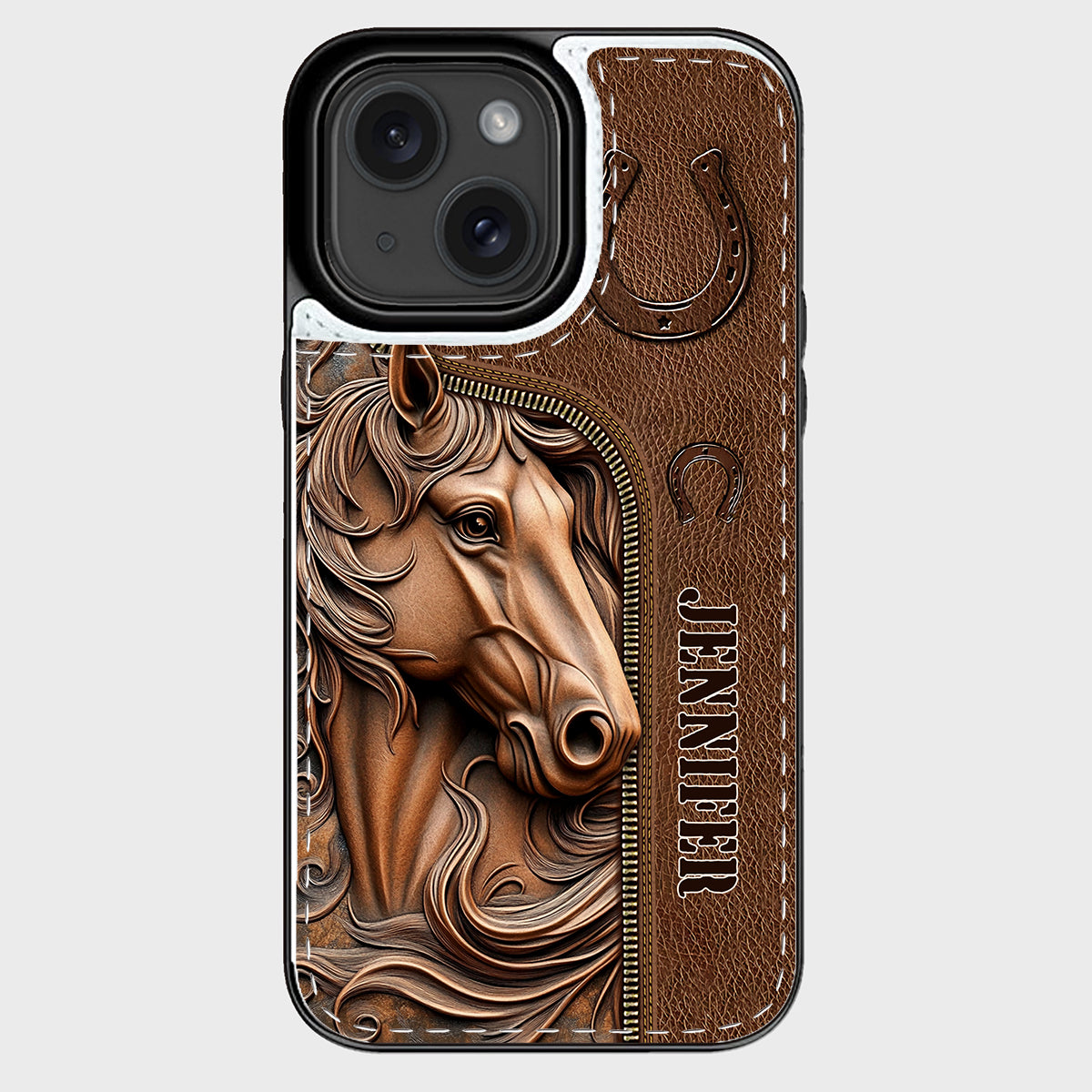 Easily Distracted By Horses - Personalized Horse Foldable Wallet Phone Case