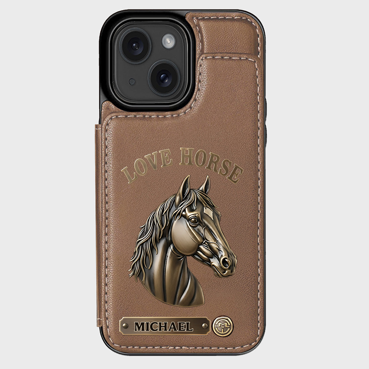 Love Horse - Personalized Horse Wallet Phone Case
