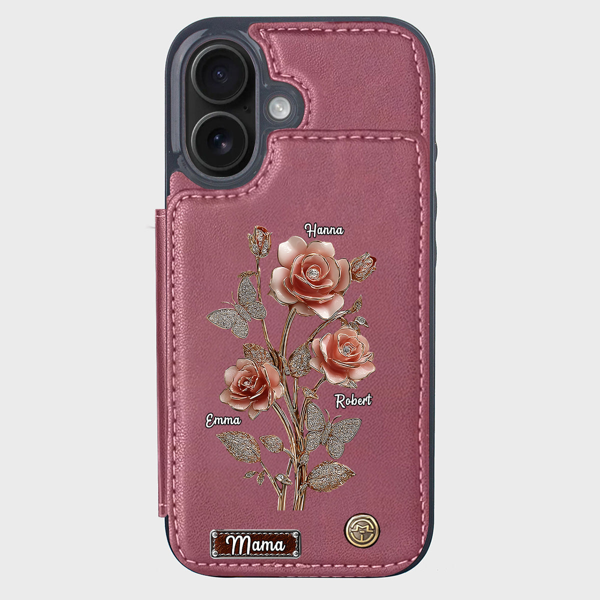 Mother And Roses - Personalized Mother Wallet Phone Case