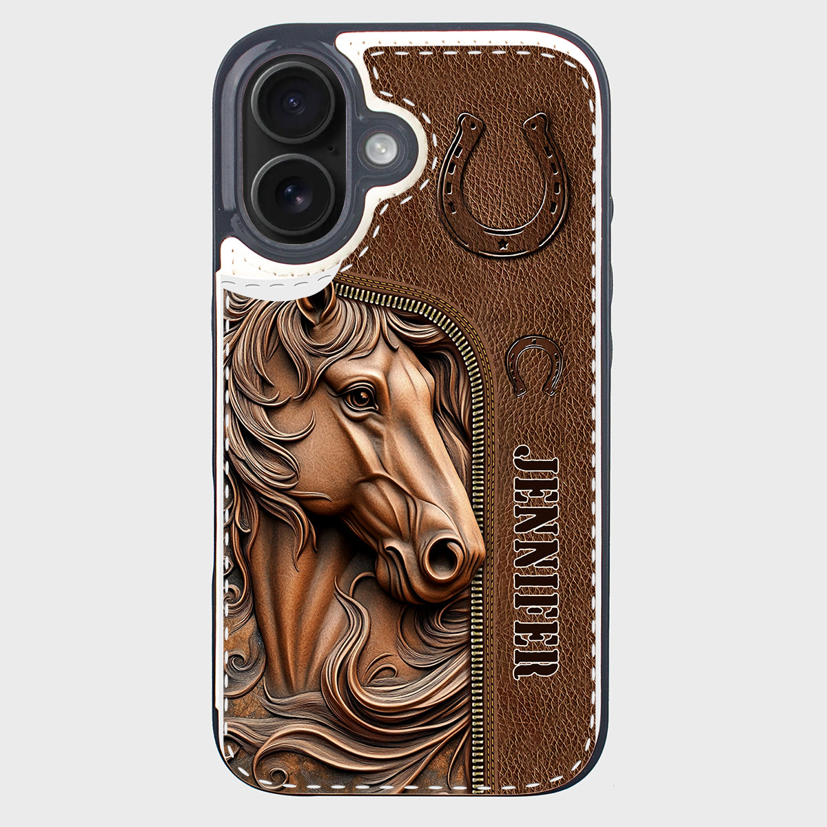 Easily Distracted By Horses - Personalized Horse Foldable Wallet Phone Case