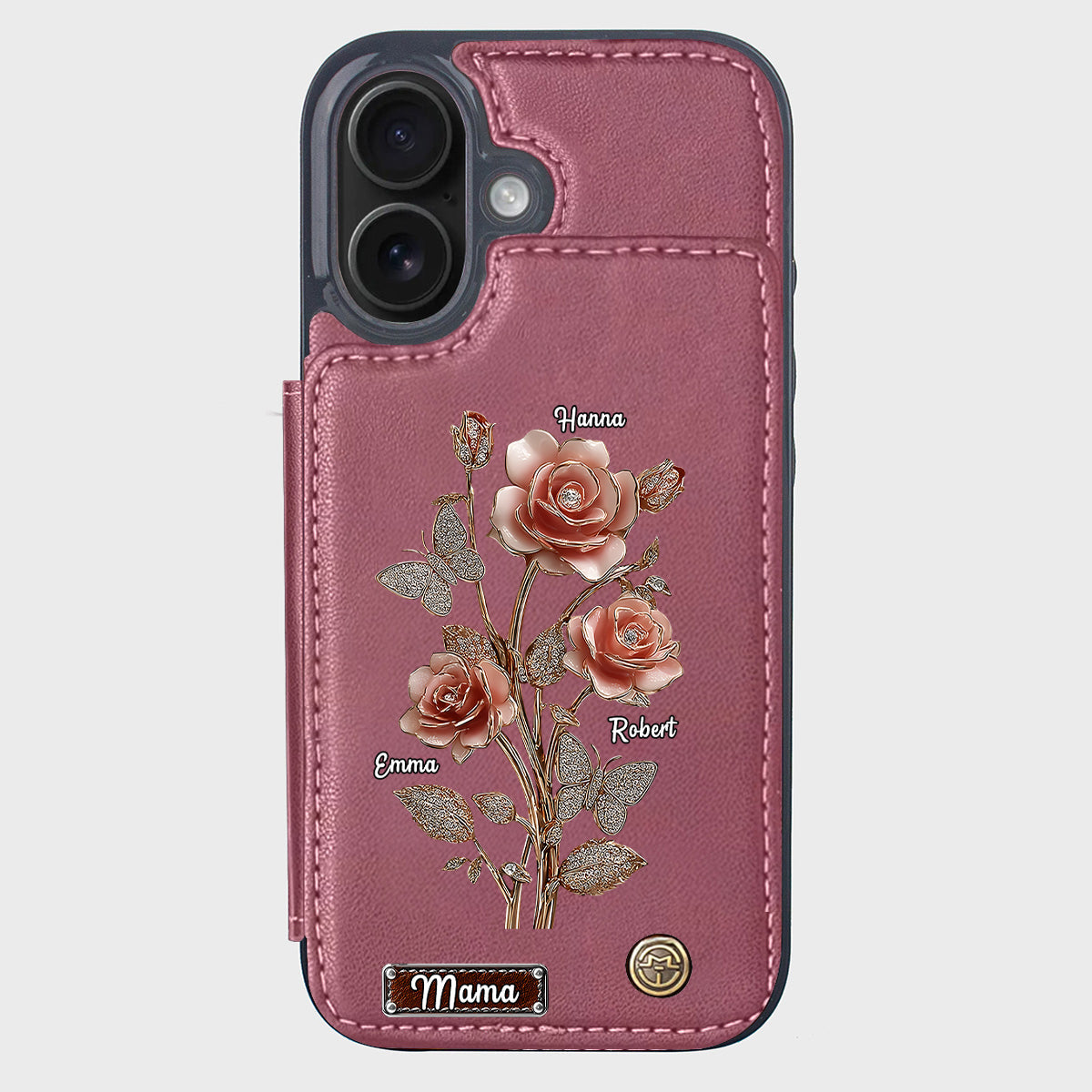 Mother And Roses - Personalized Mother Wallet Phone Case