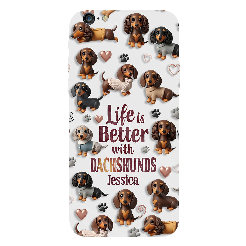 Just A Girl Who Loves Dogs - Personalized Dog Full Print Phone Case