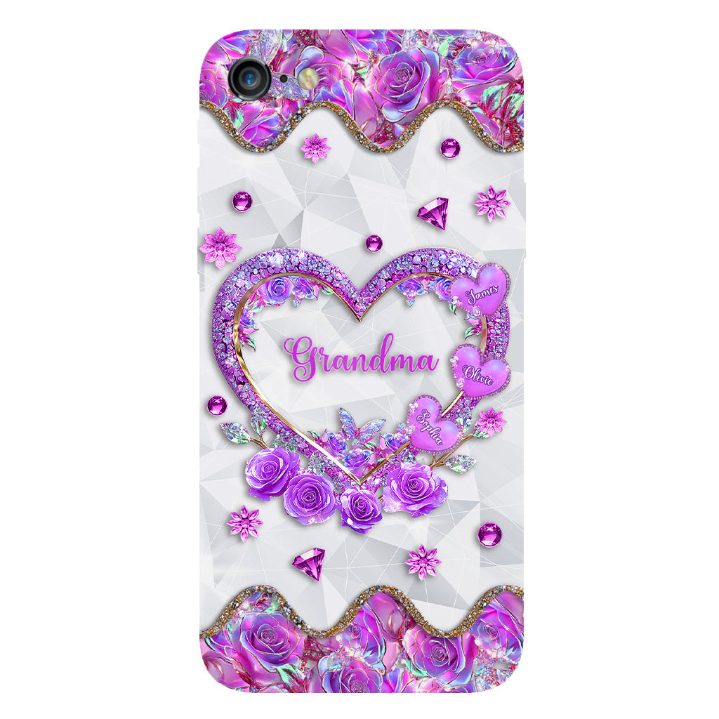 Grandma's Mom's Sweethearts - Personalized Grandma Full Print Phone Case