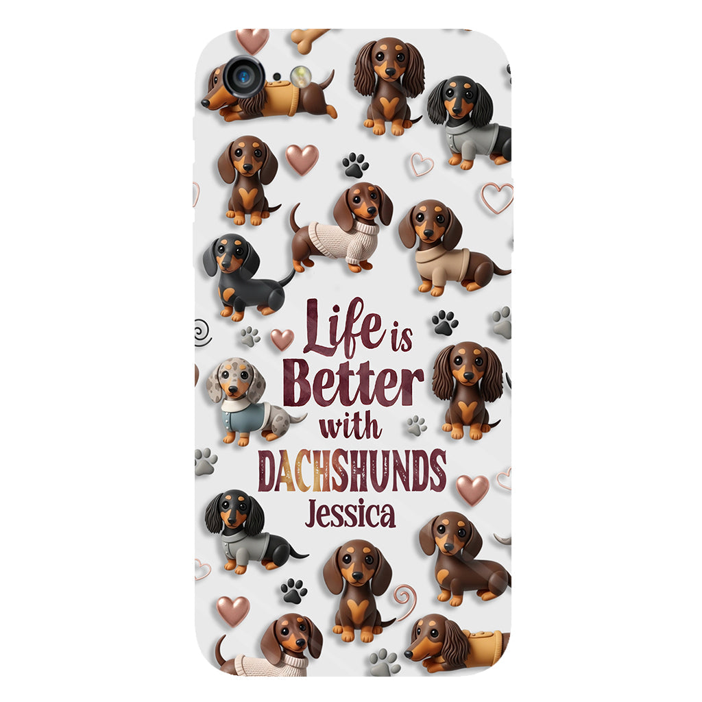 Just A Girl Who Loves Dogs - Personalized Dog Full Print Phone Case