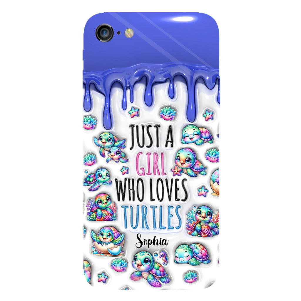 Just A Girl Who Loves Turtles - Personalized Turtle Full Print Phone Case
