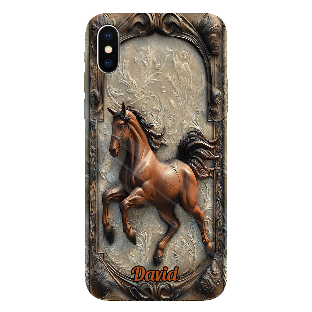 Love Horse - Personalized Horse Full Print Phone Case