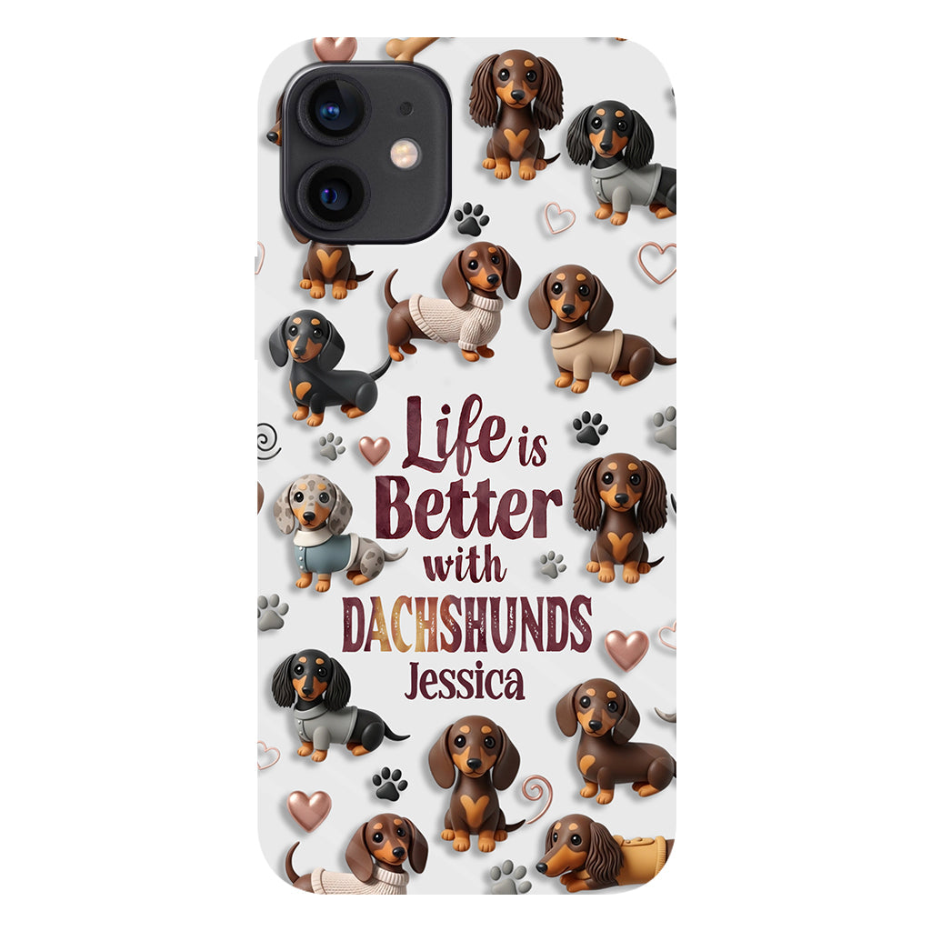 Just A Girl Who Loves Dogs - Personalized Dog Full Print Phone Case