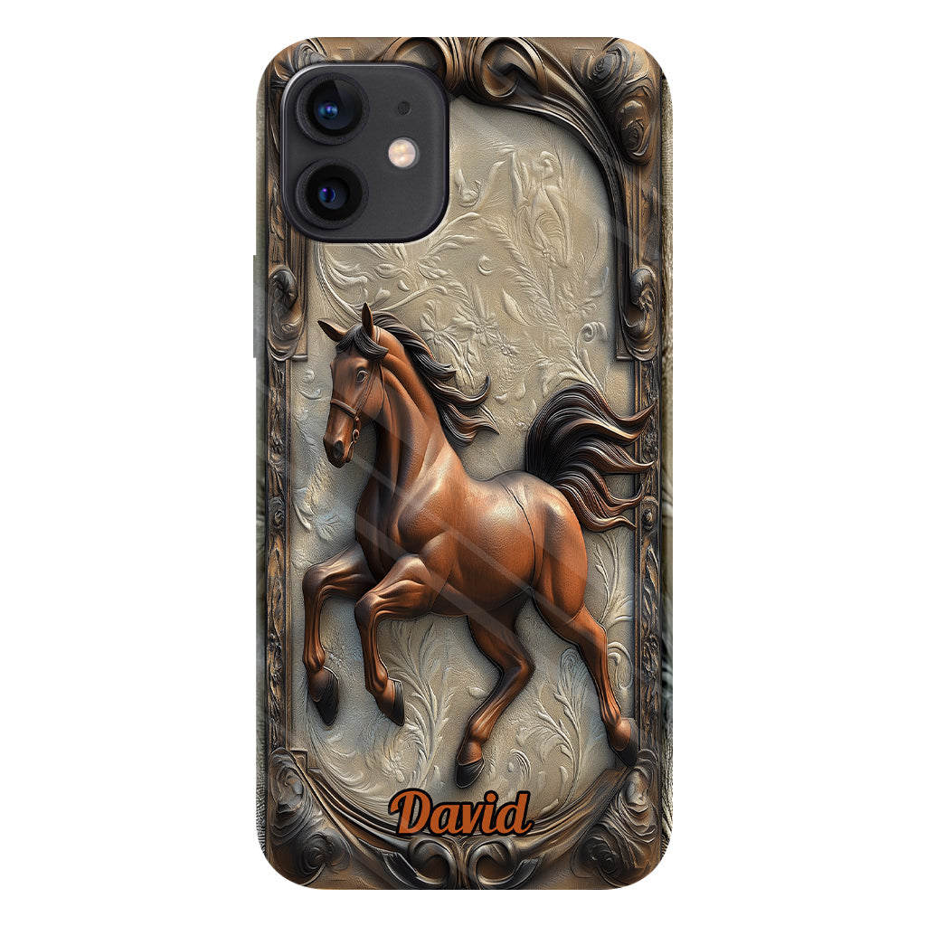 Love Horse - Personalized Horse Full Print Phone Case