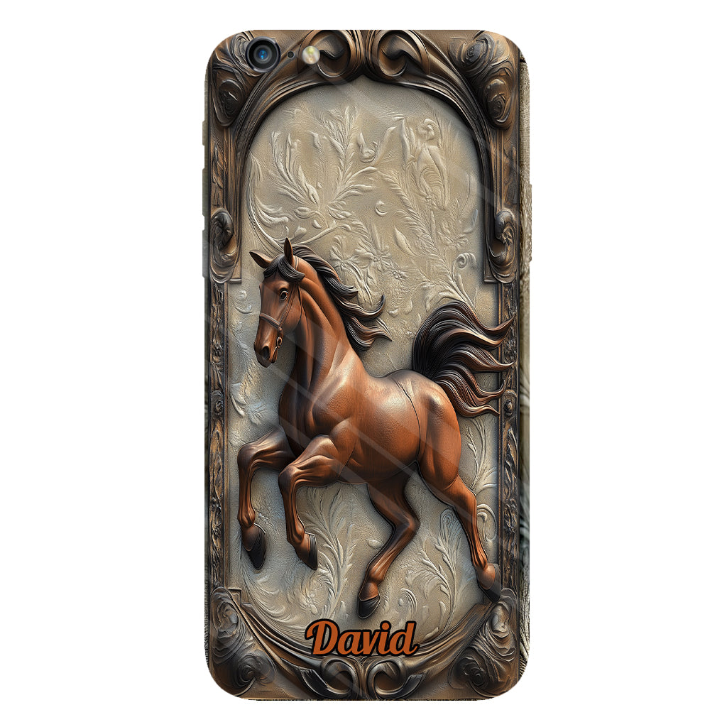 Love Horse - Personalized Horse Full Print Phone Case