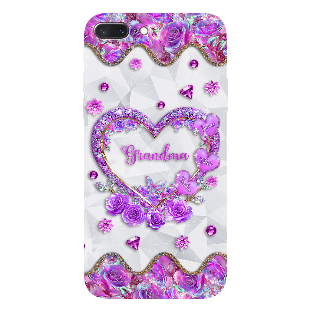 Grandma's Mom's Sweethearts - Personalized Grandma Full Print Phone Case