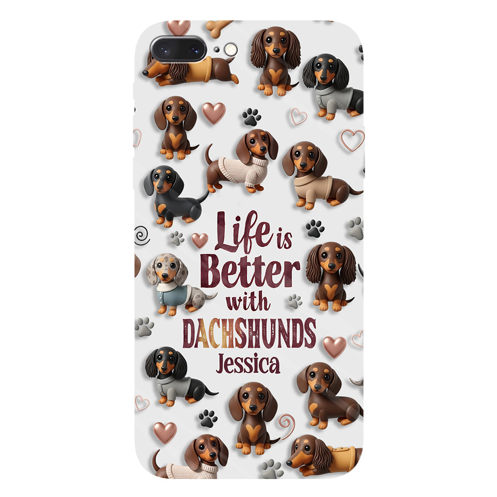Just A Girl Who Loves Dogs - Personalized Dog Full Print Phone Case