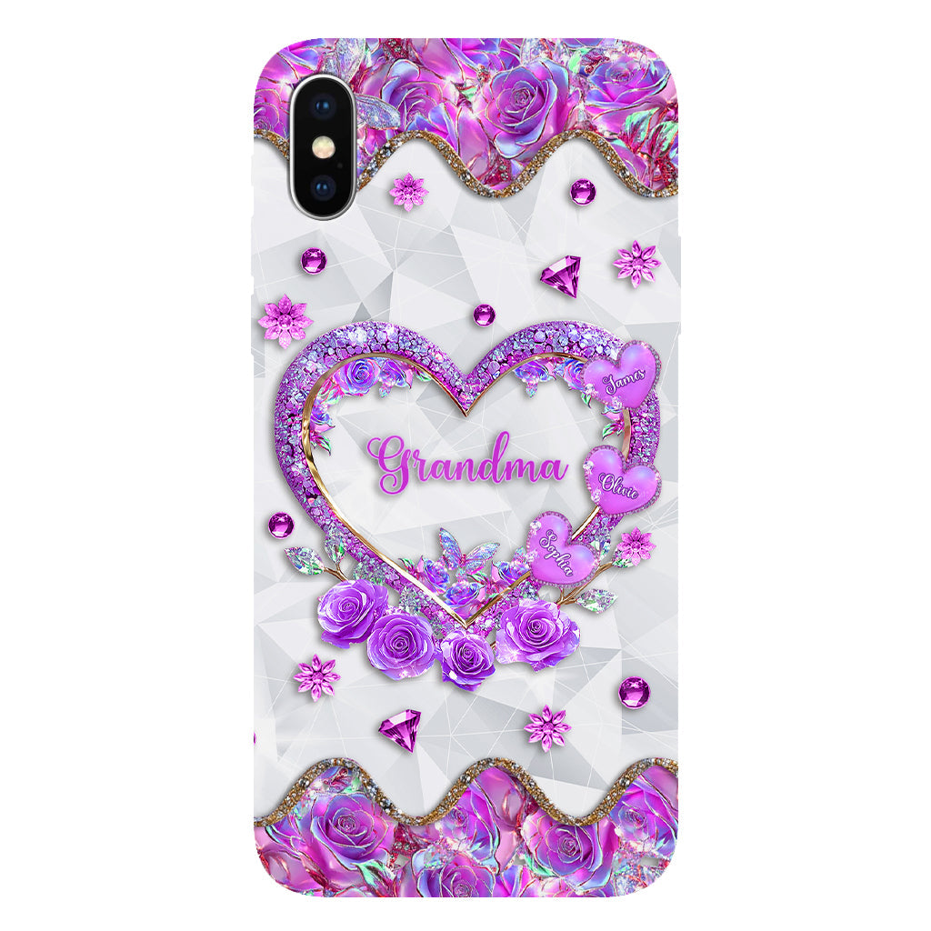 Grandma's Mom's Sweethearts - Personalized Grandma Full Print Phone Case