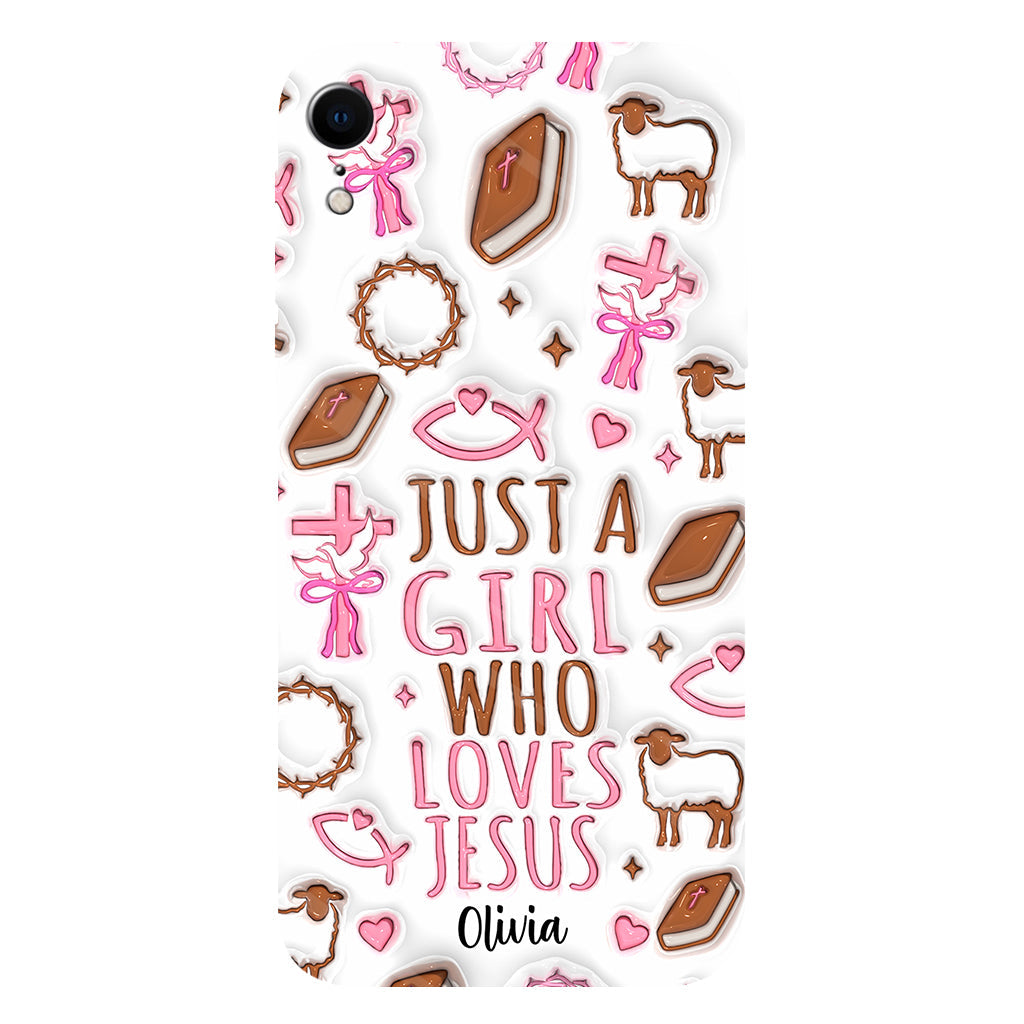 Just A Girl Who Loves Jesus - Personalized Christian Full Print Phone Case