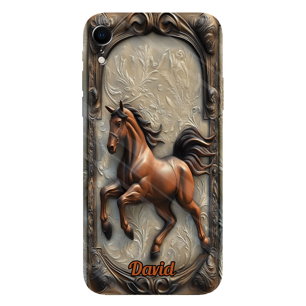 Love Horse - Personalized Horse Full Print Phone Case