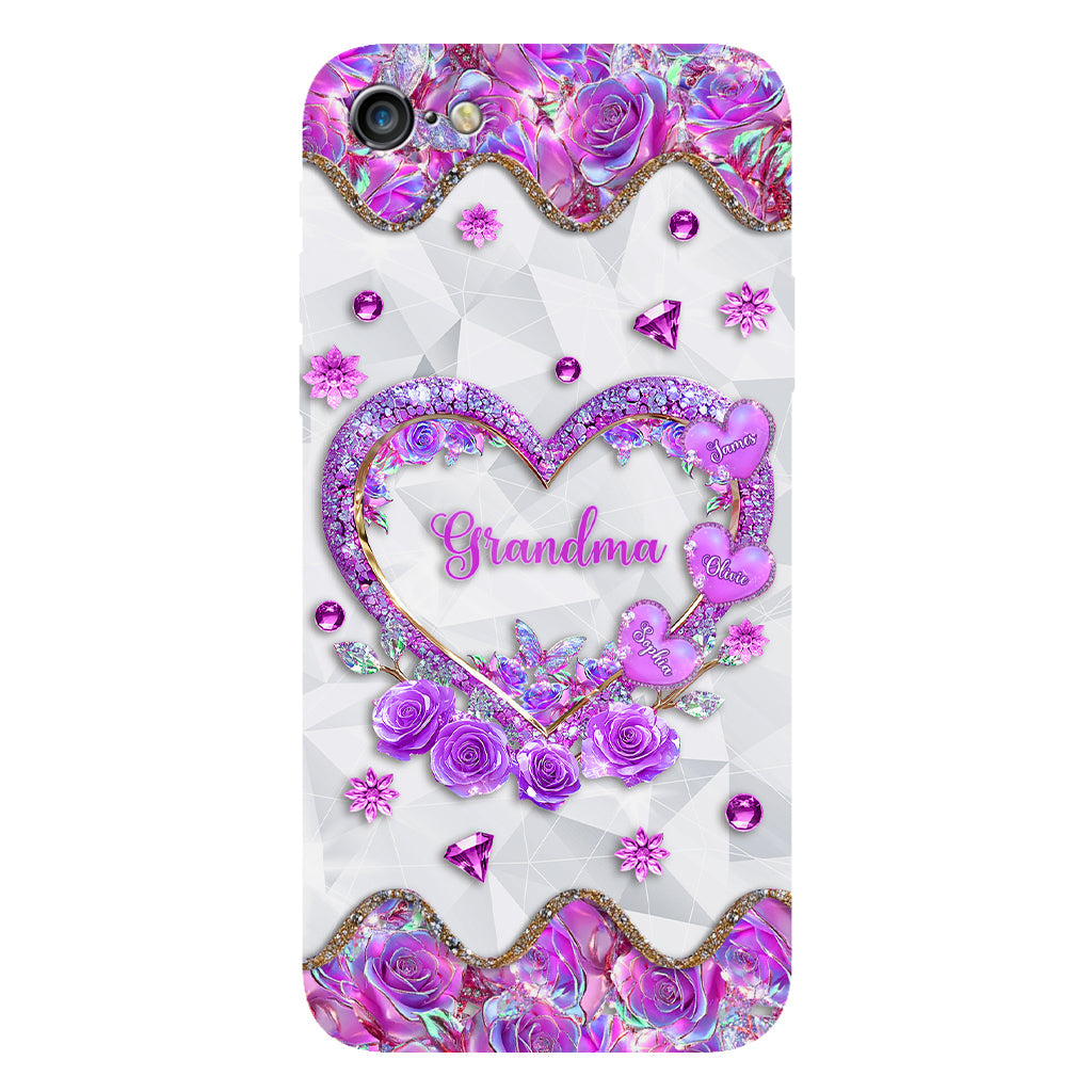 Grandma's Mom's Sweethearts - Personalized Grandma Full Print Phone Case