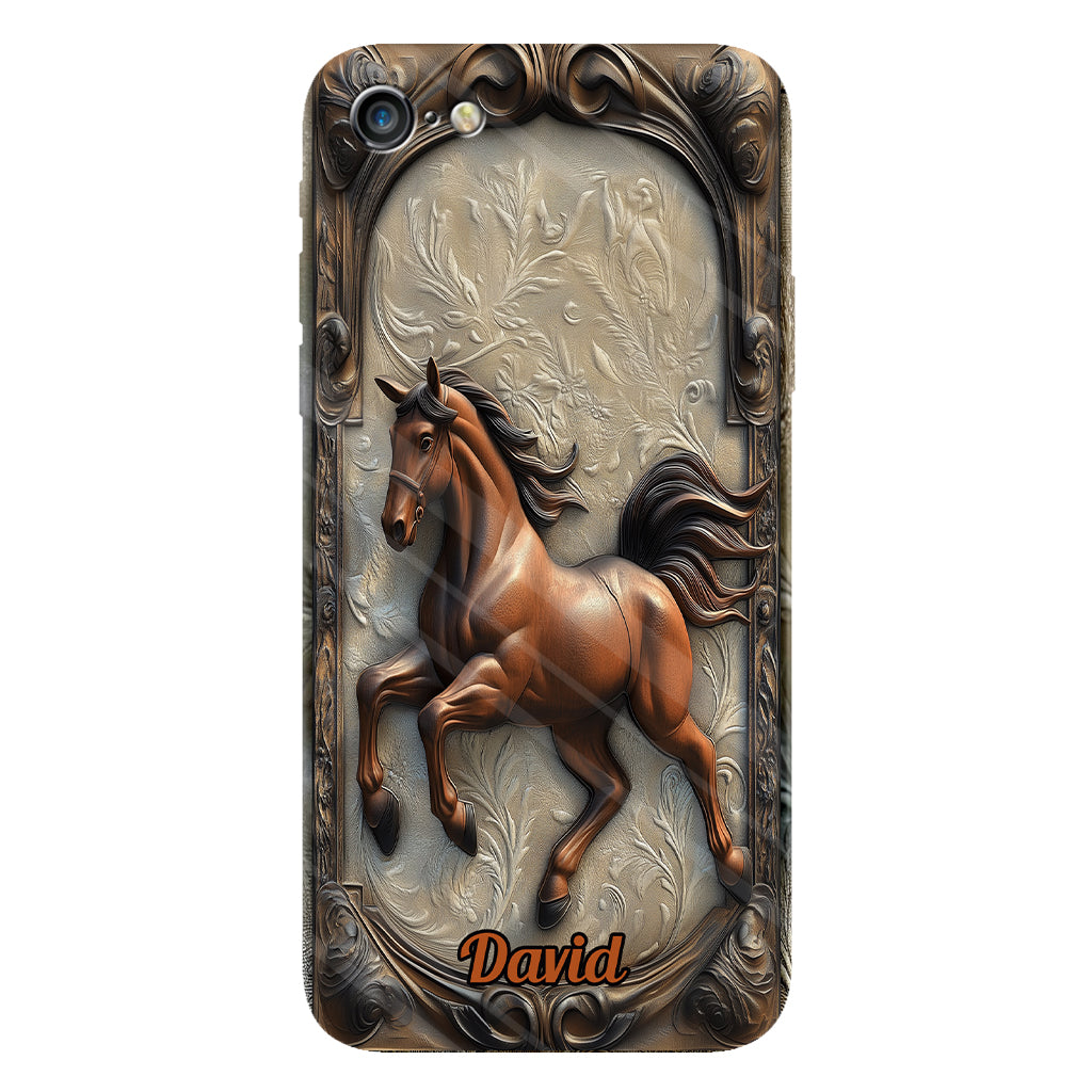 Love Horse - Personalized Horse Full Print Phone Case