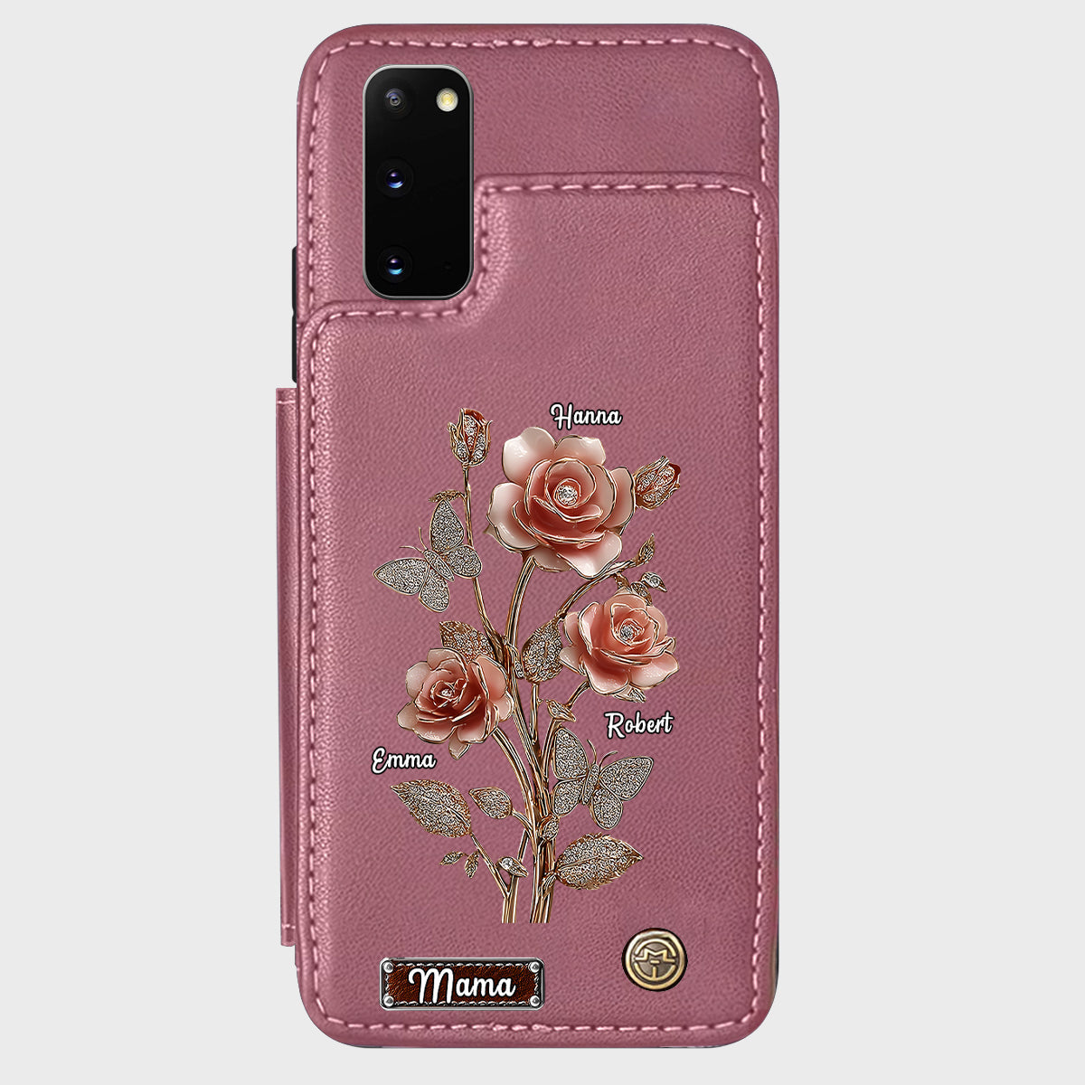 Mother And Roses - Personalized Mother Wallet Phone Case